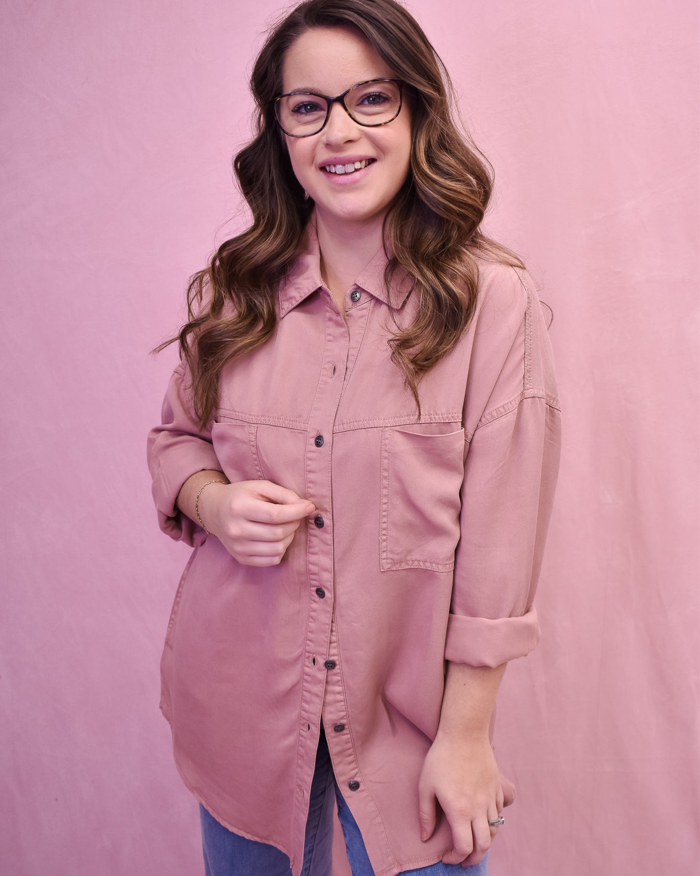 Long Sleeve Button Down Shirt Jacket