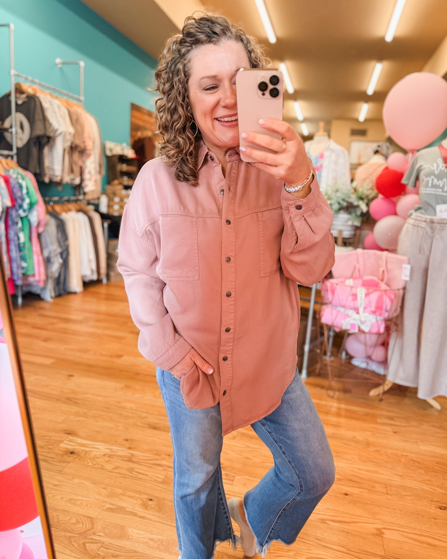 Long Sleeve Button Down Shirt Jacket