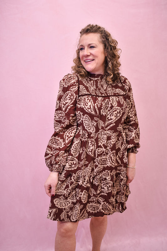 Crisp Breeze Floral Swing Dress