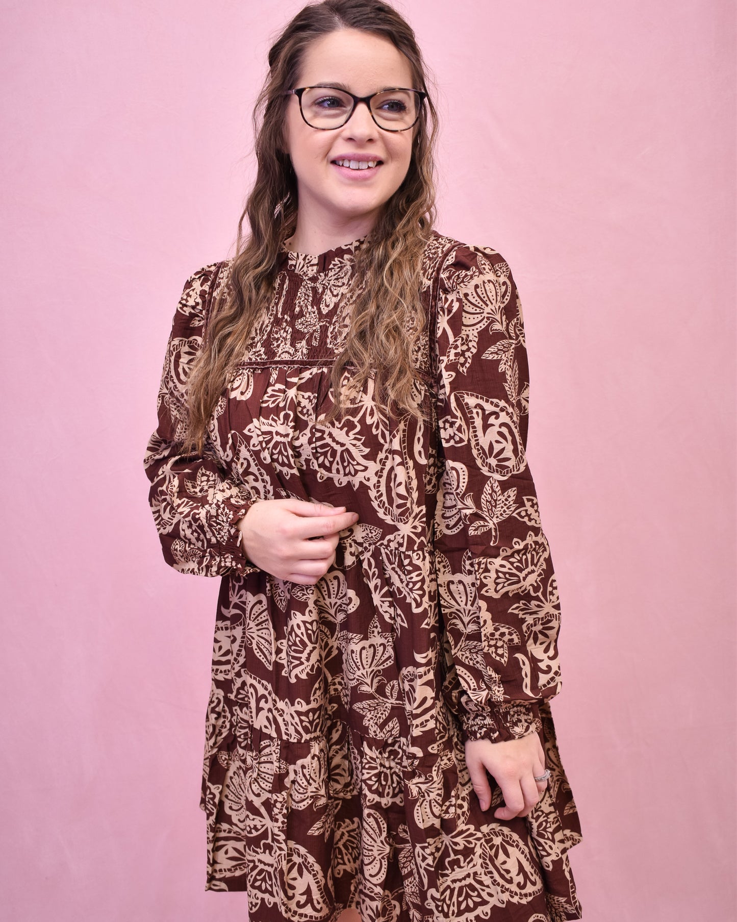 Crisp Breeze Floral Swing Dress