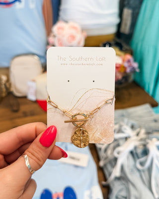 Cross My Heart Paperclip Chain Link Necklace
