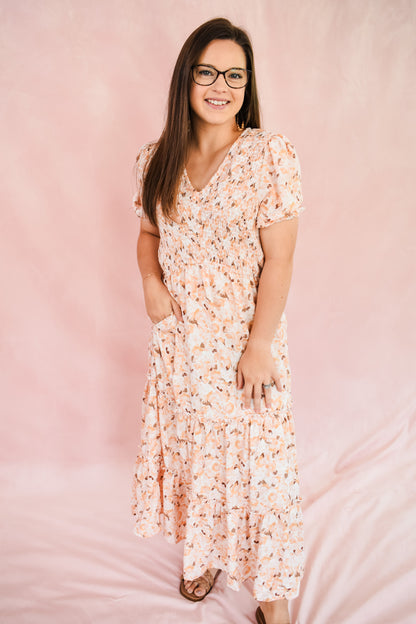 Slow Nights Floral Midi Dress