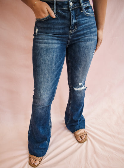 Vervet Dazzle High Rise Flare Jeans