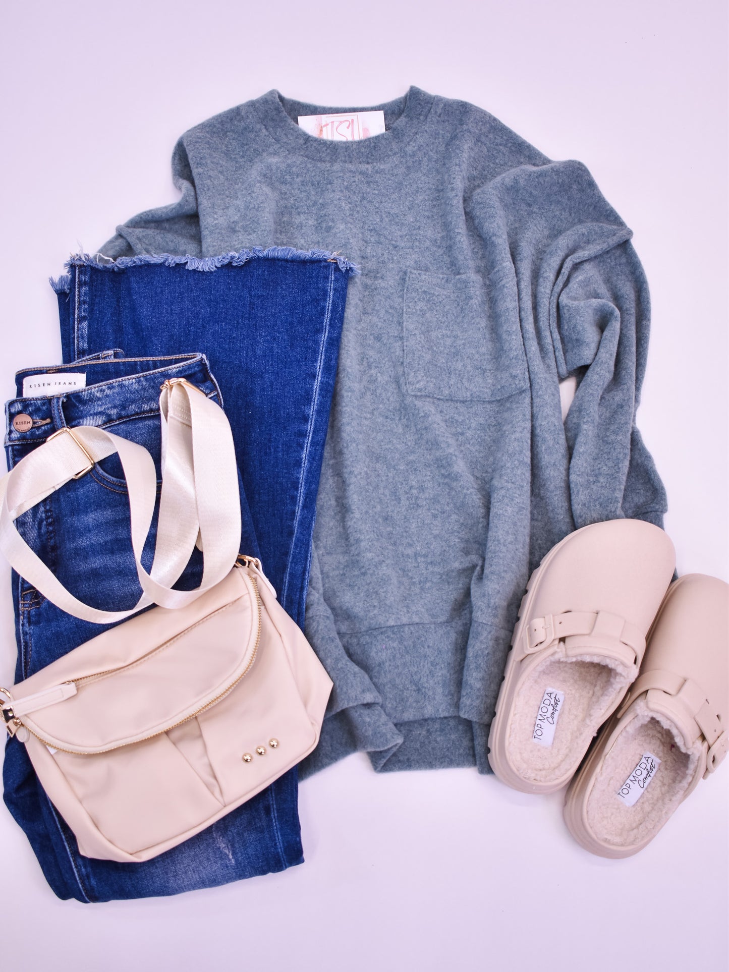 Brushed Melange Oversize Sweater