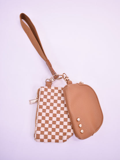 Wonderlust Woven Dual Pouch Wristlet