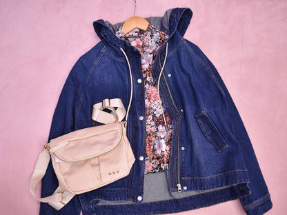 RISEN Oversize Denim Jacket With Hood