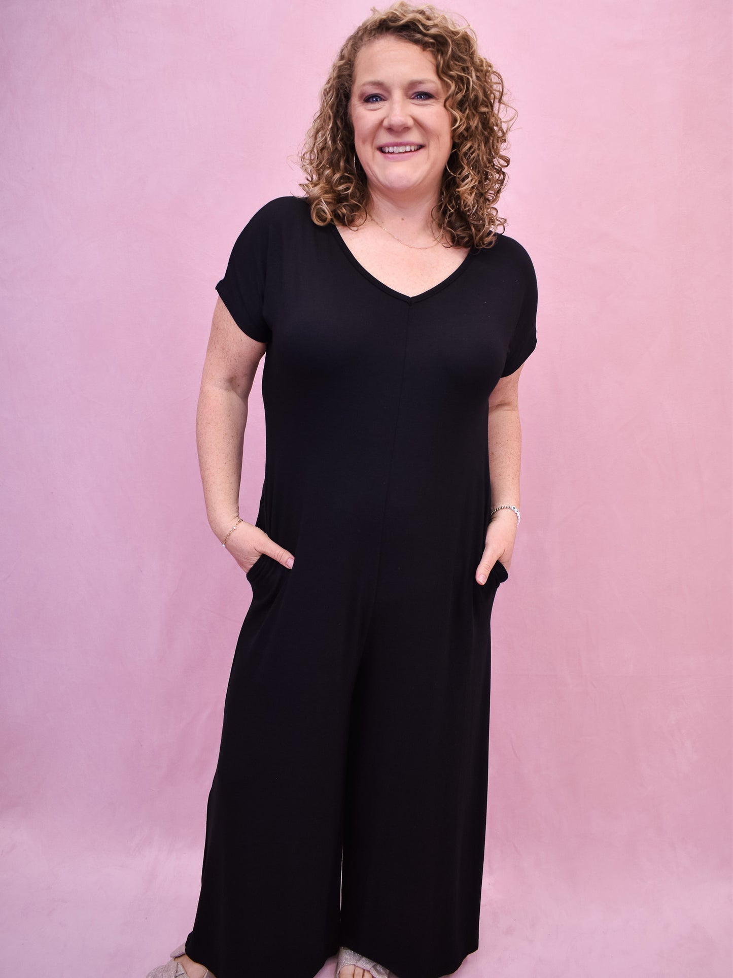 Stay Encouraged Short Sleeve Jumpsuit