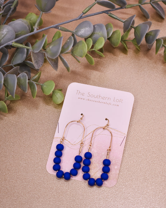 Oval Clay Ball Wire Earrings