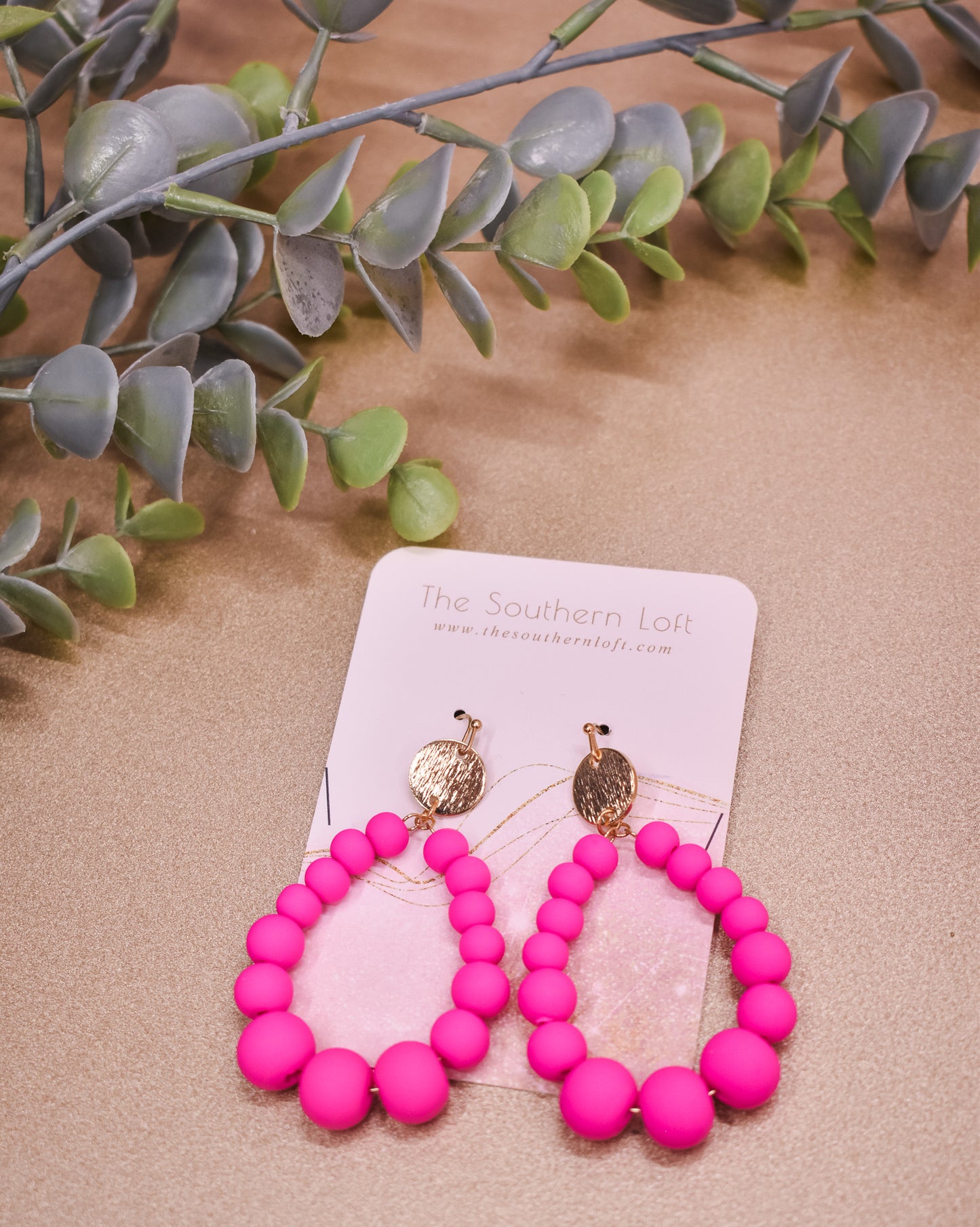 Clay Ball Teardrop Earrings