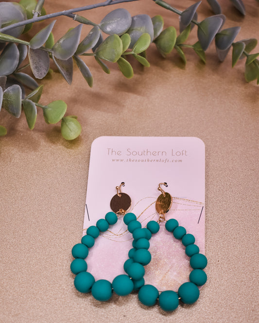 Clay Ball Teardrop Earrings