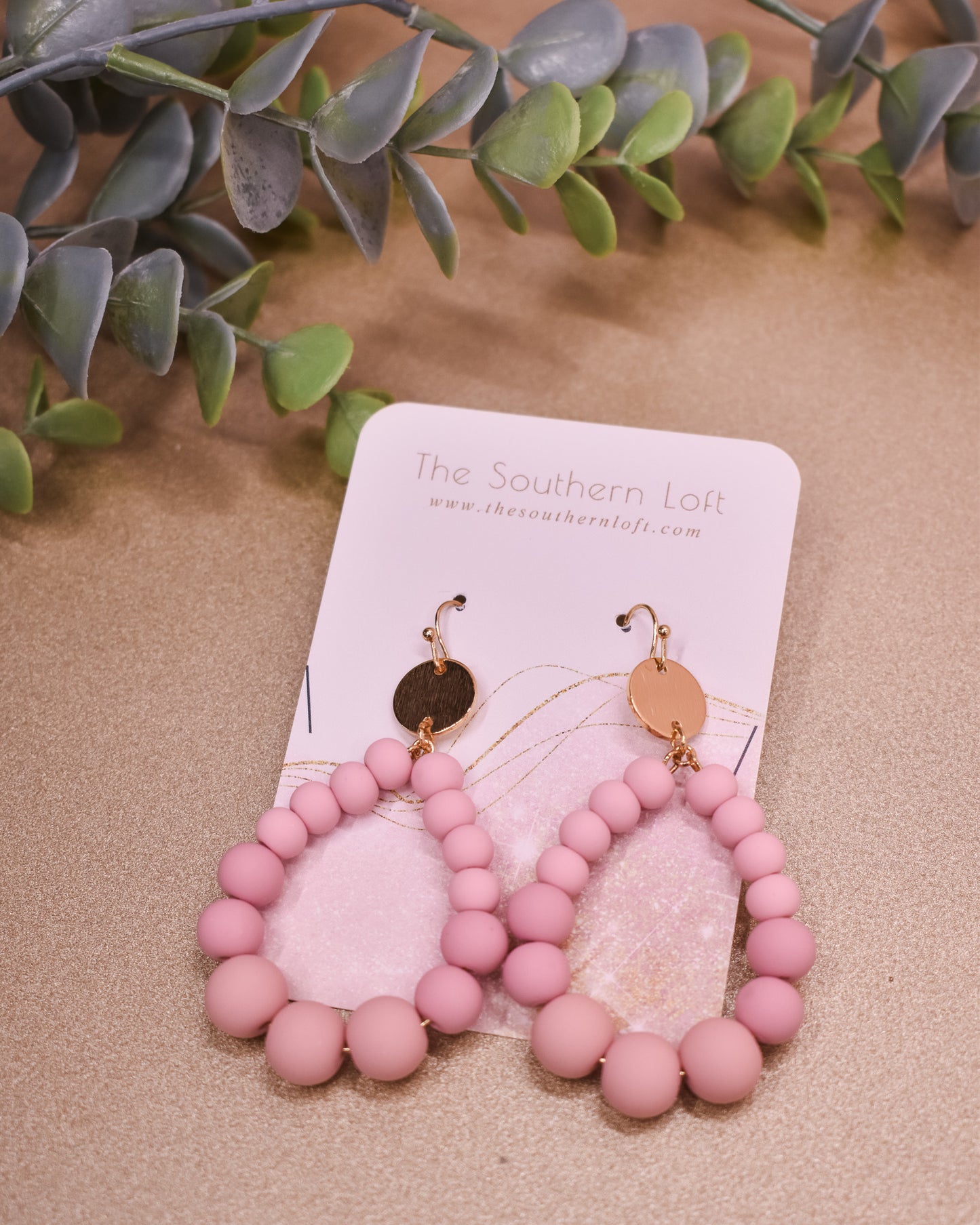 Clay Ball Teardrop Earrings