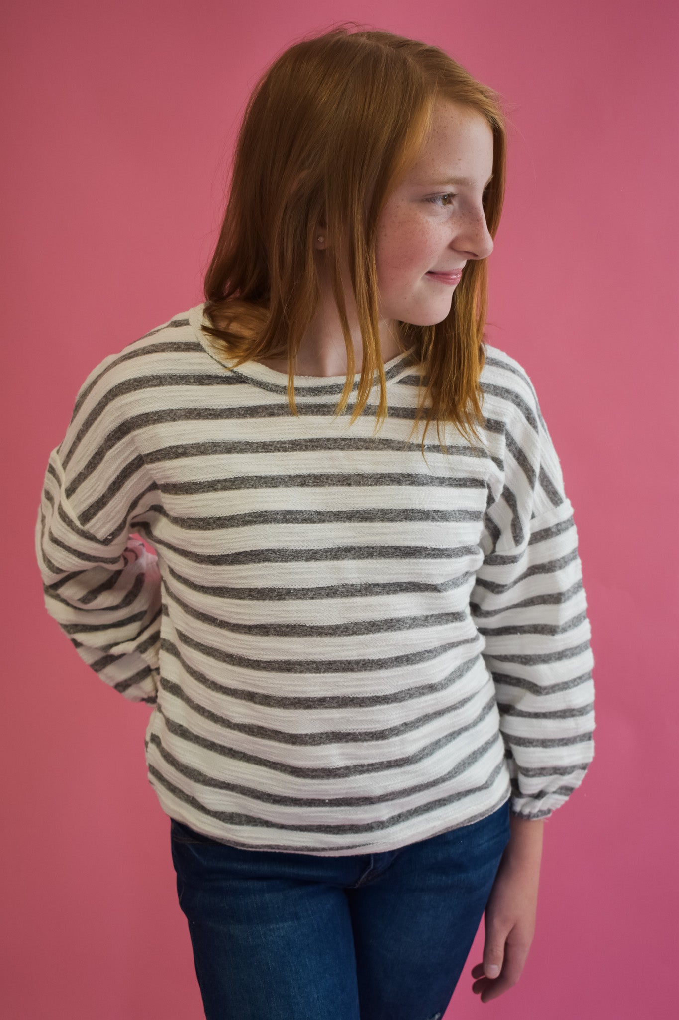 Girl's Beautiful Sounds Striped Top