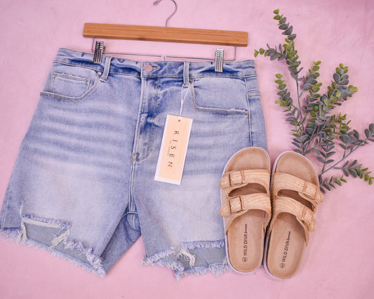 RISEN Plus Size Jeans Shorts