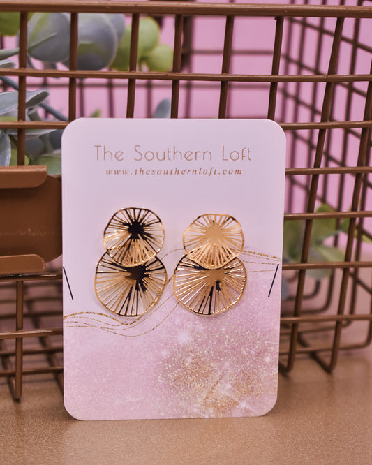 Double Circle Cutout Earrings