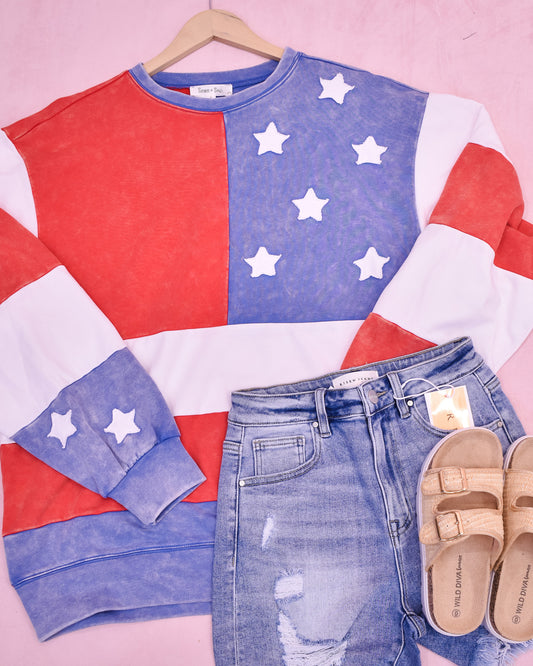 Freedom Rings Flag Pullover