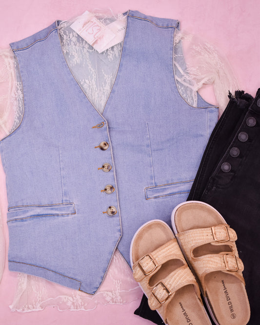 Urban Indigo Trend Denim vest