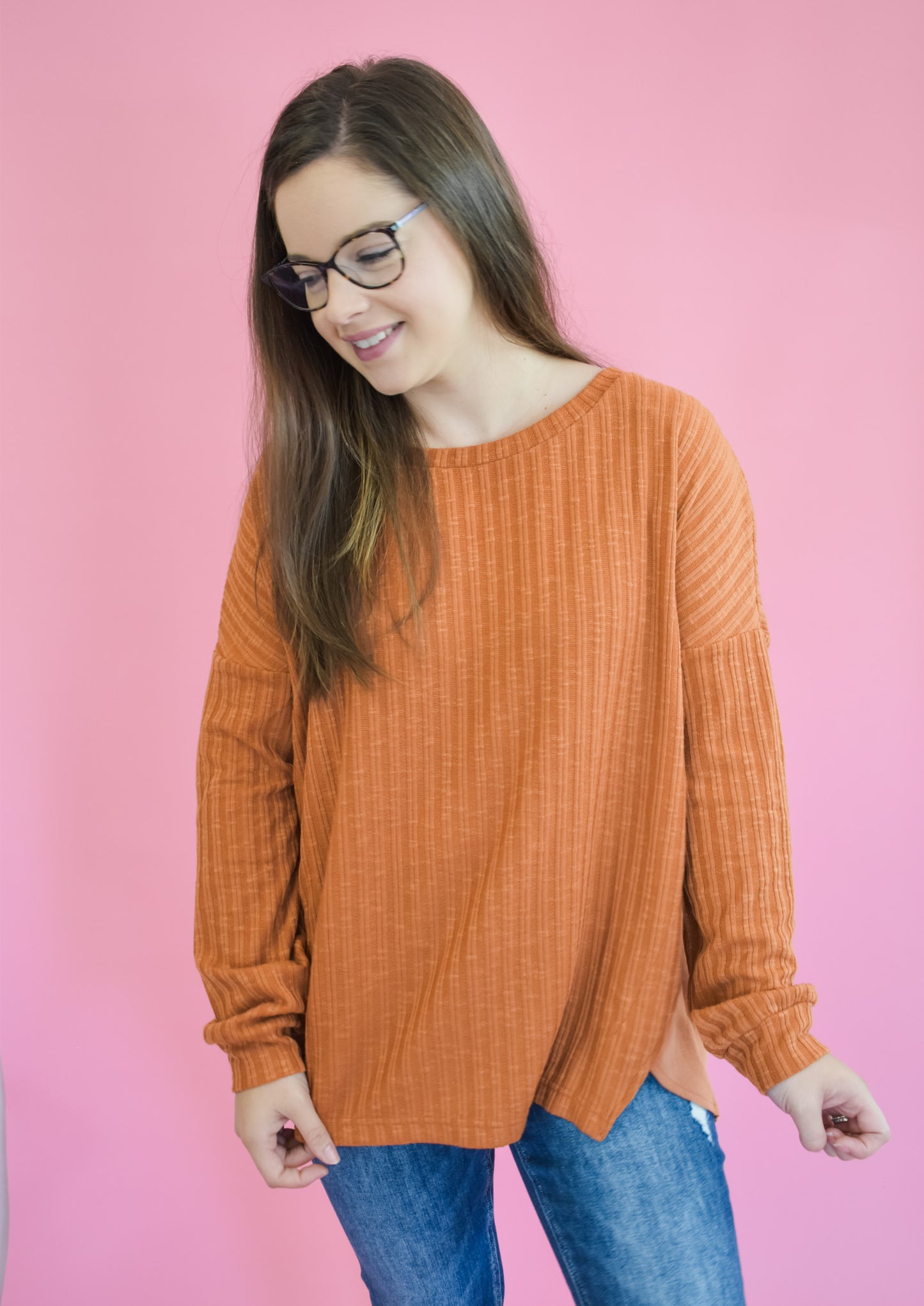 Candid Feelings Ribbed Knit Top