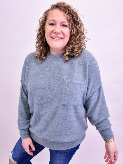 Brushed Melange Oversize Sweater