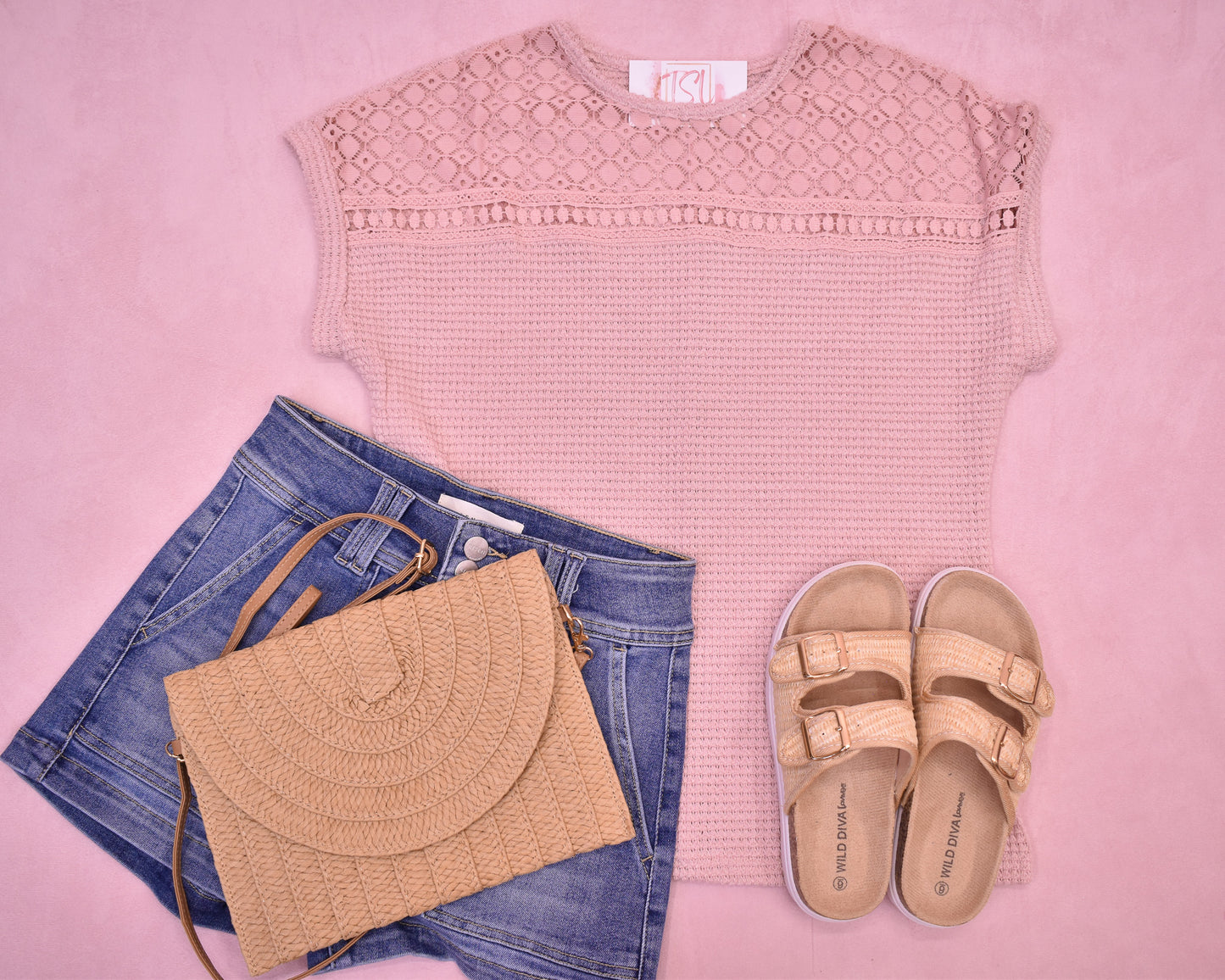 Beach Brunch Babe Waffle Knit Tunic