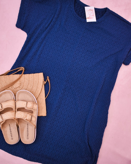 Worth Staying Textured Dress