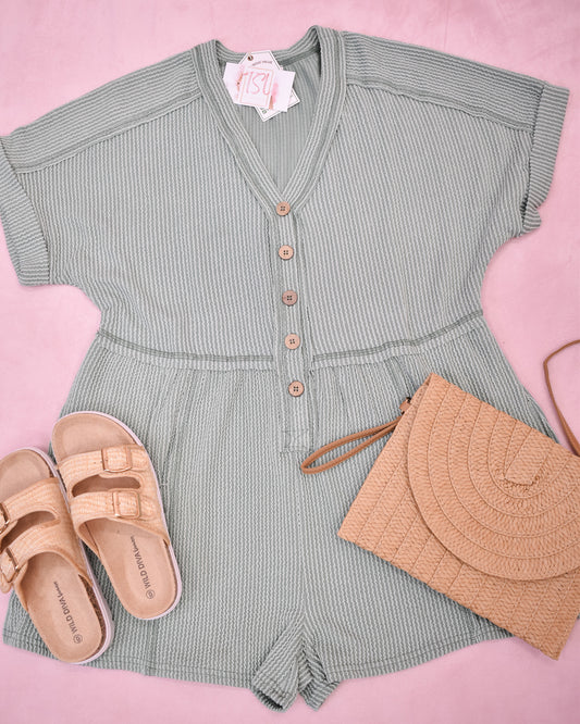 Doing The Most Two Tone Casual Romper