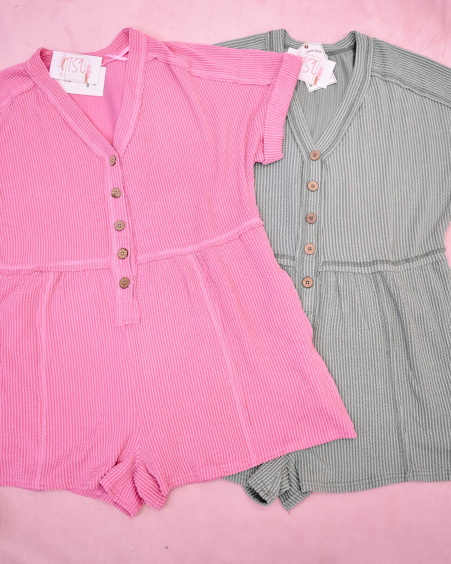 Doing The Most Two Tone Casual Romper