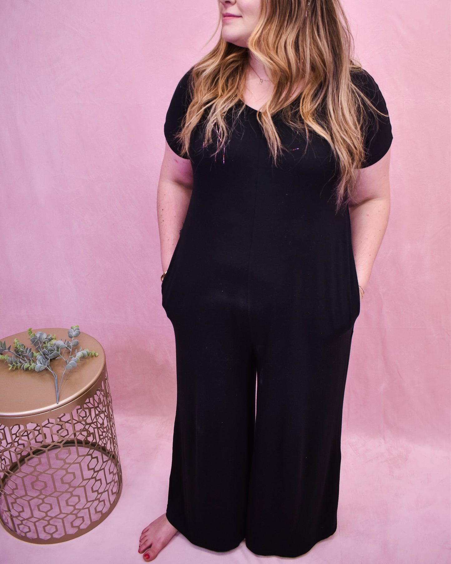 Stay Encouraged Short Sleeve Jumpsuit