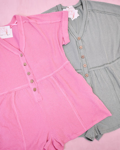 Doing The Most Two Tone Casual Romper