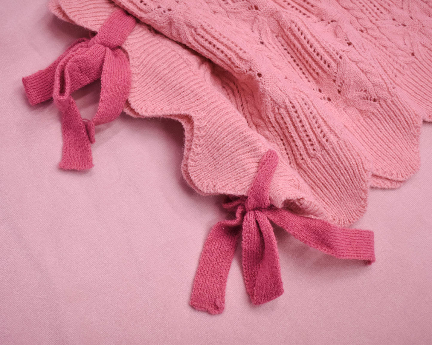 Scalloped Daydreams Side Tie Spring Sweater