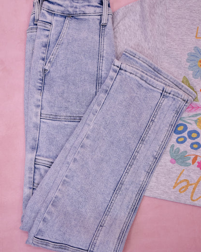 RISEN Straight Leg Cargo Jeans