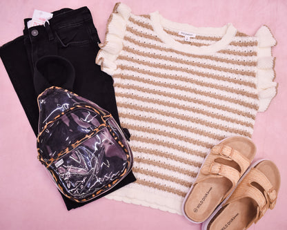 Subtle Charm Striped Knit Top