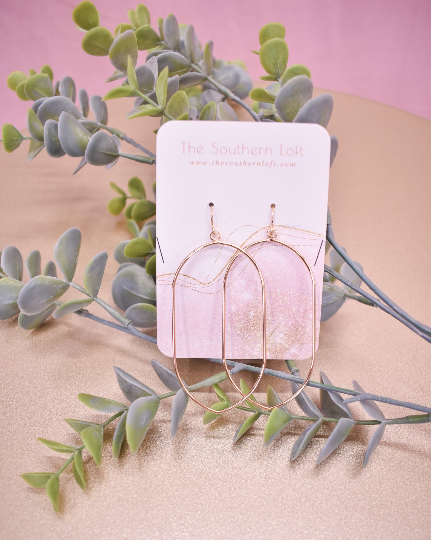 Kind Gesture Long Oval Drop Earrings