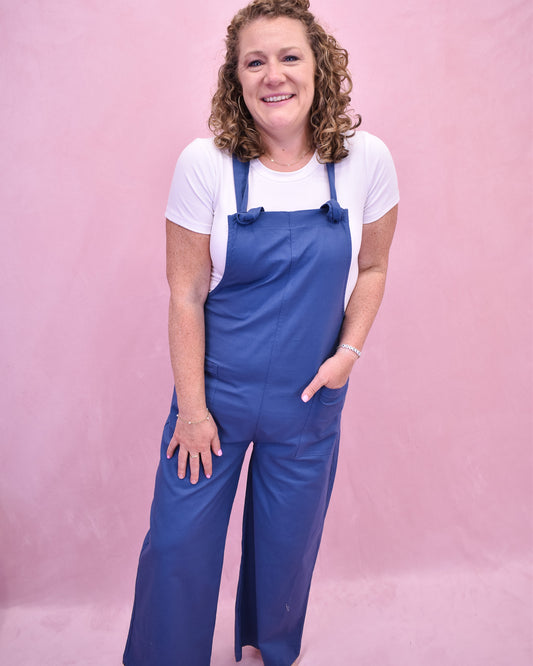 Spring In Your Step Knot Strap Jumpsuit