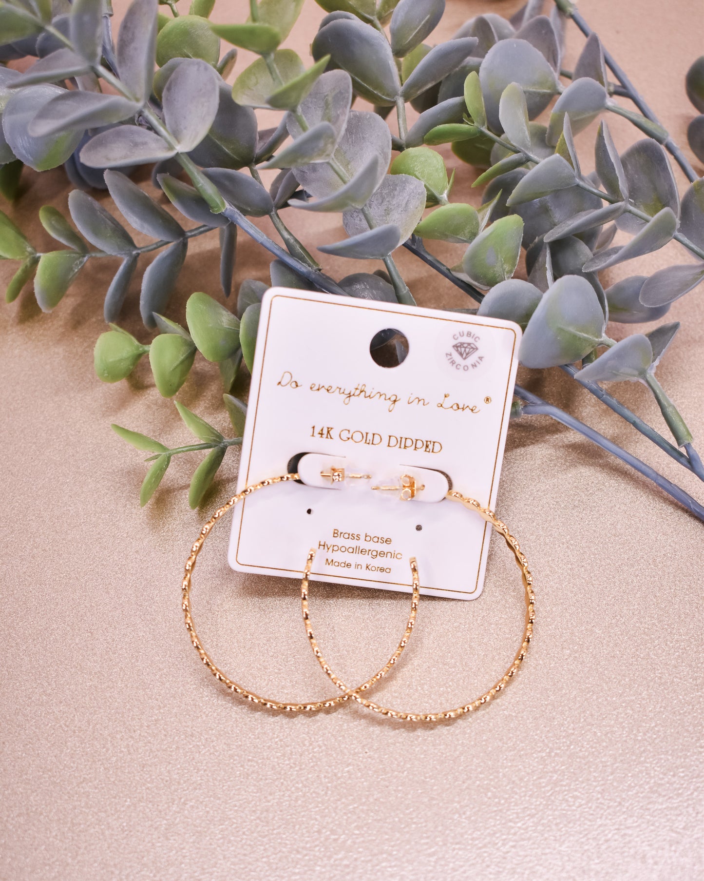 Kind Smile Mini Circle Link Hoop Earrings