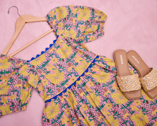 Fresh Horizon Floral Mini Dress