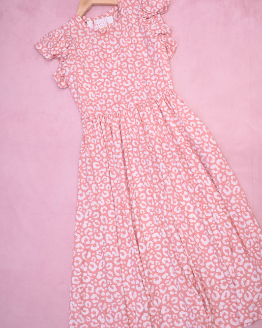 Nothing Perfect Animal Print Midi Dress