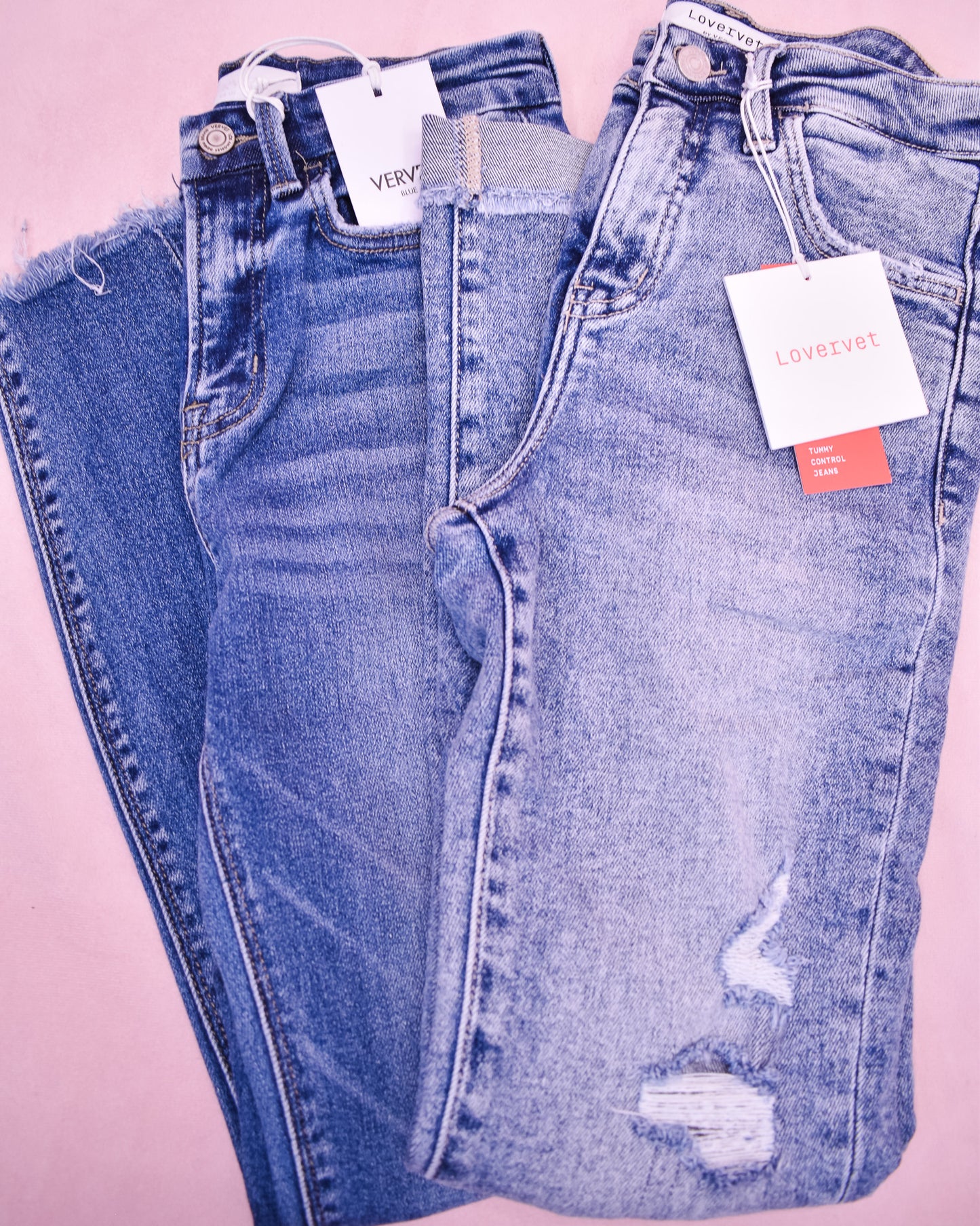 Lovervet High Rise Cuff Slim Straight Jean