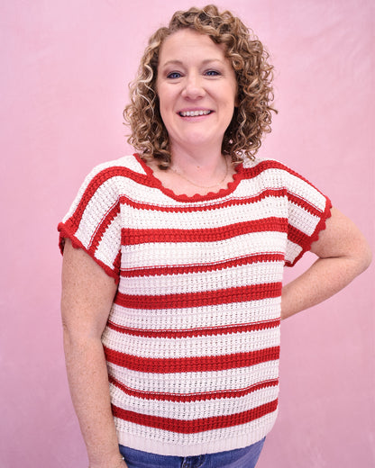 My Inspiration Striped Crochet Top