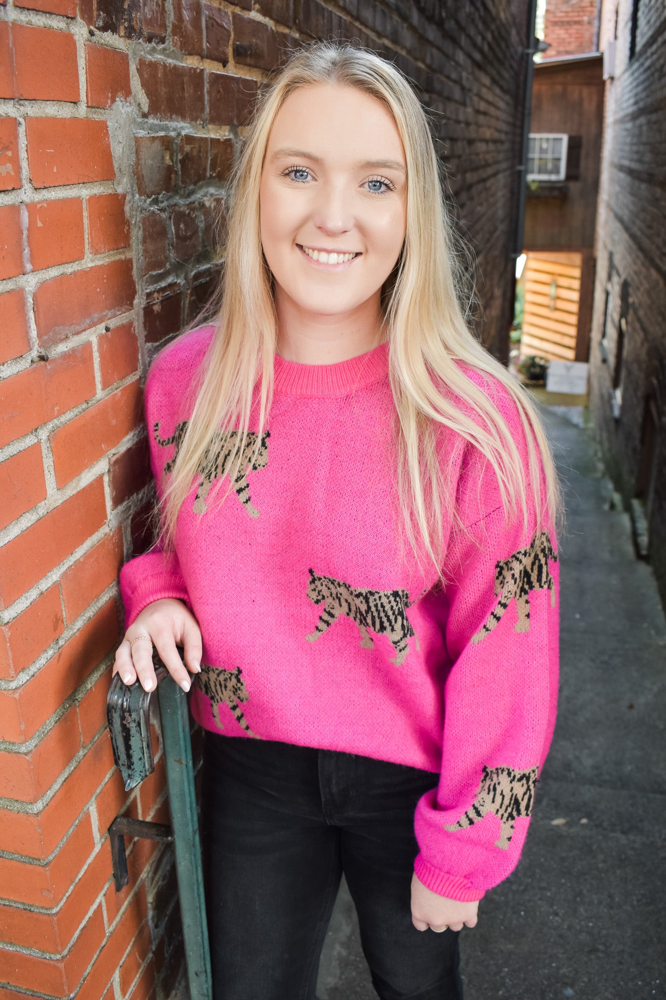 Welcome To The Wild Tiger Pattern Sweater