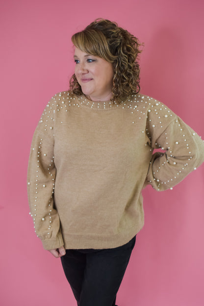 Something Extra Pearl Beaded Sweater