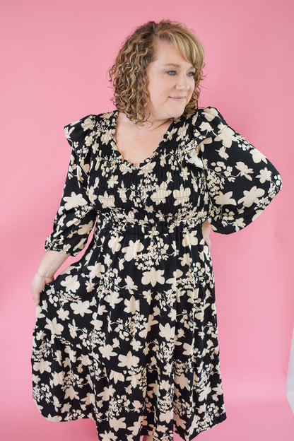 New Beginnings Floral Midi Dress