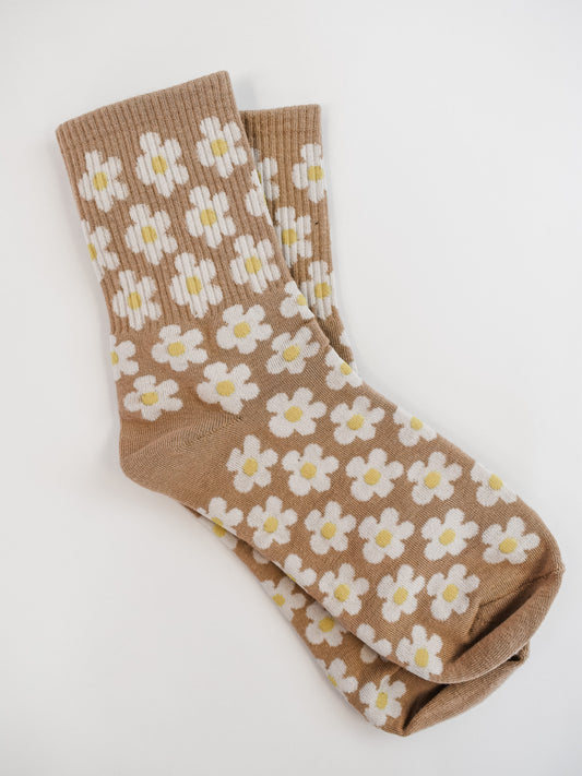Daisy Print Casual Socks