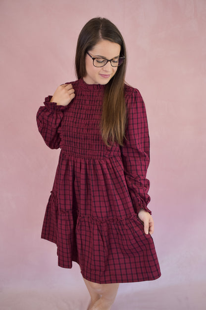 Pretty On Point Plaid Mini Dress