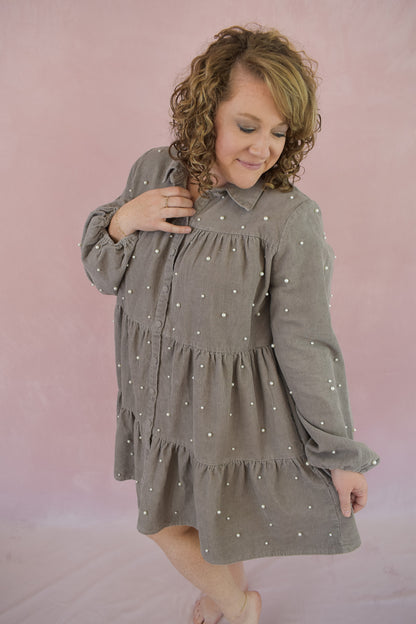 I Can Explain Corduroy Mini Dress