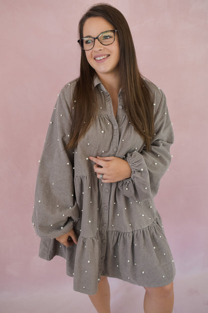 I Can Explain Corduroy Mini Dress