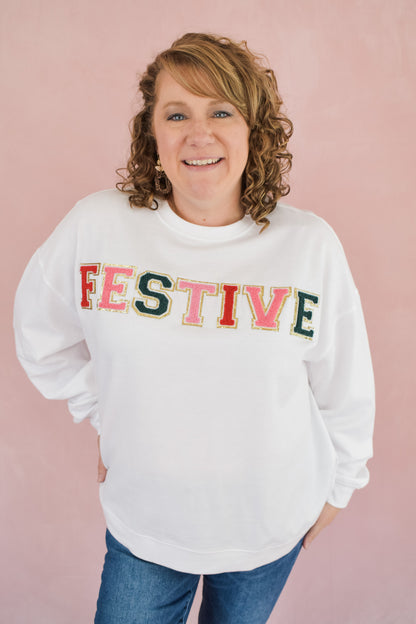 Festive Patch Pullover