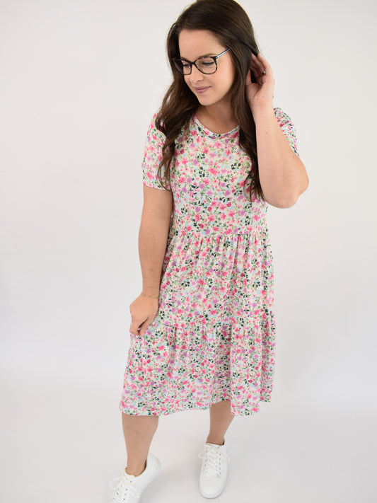 Be Right Back Floral Swing Dress