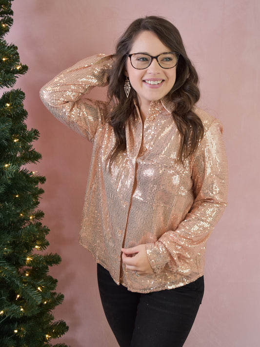 Glamorous Moments Sequin Top