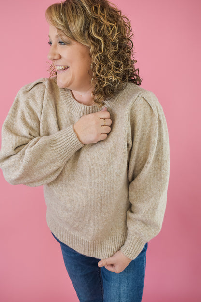 According To You Puff Sleeve Sweater