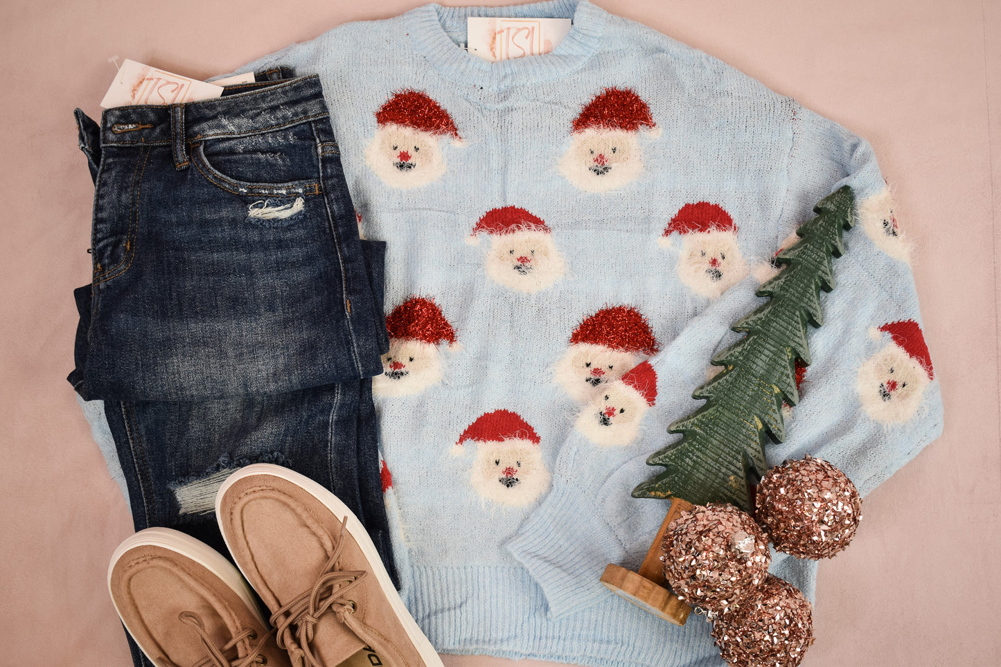 Fuzzy Santa Christmas Sweater